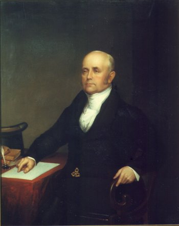 Portrait of Jacob Perkins, American engineer and inventor, circa 1824