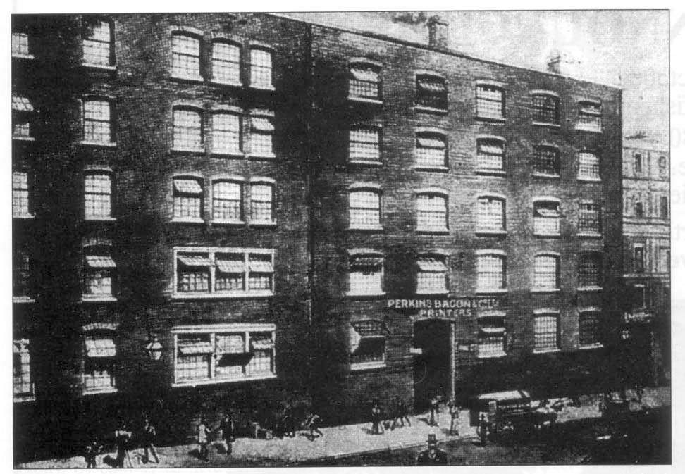 The Perkins Bacon and Company printing works in Fleet Street, London, 19th century photograph